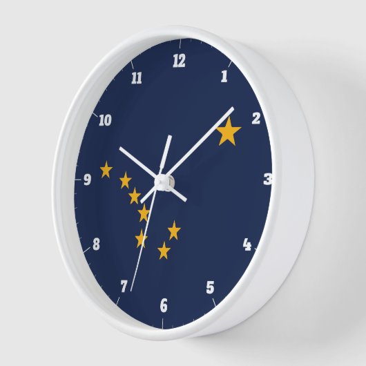 アラスカ州旗 壁時計 (傾斜)