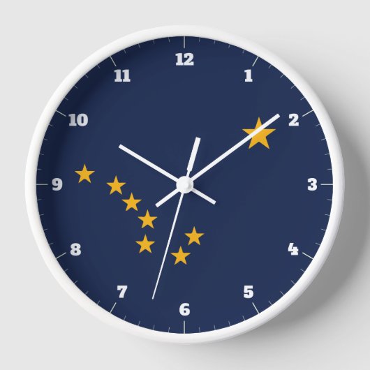 アラスカ州旗 壁時計 (正面)