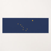 アラスカ州旗(米国州)（アラスカ） ヨガマット (正面(横))