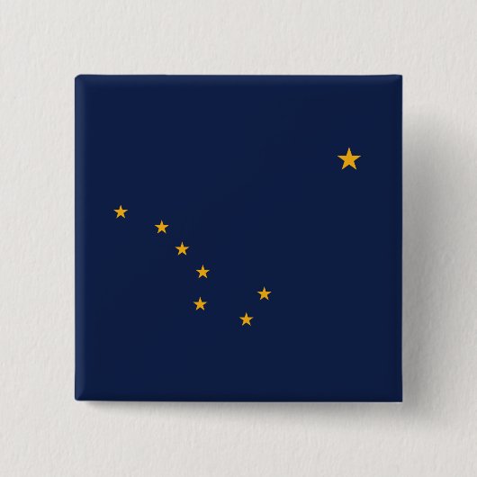 アラスカ州旗 缶バッジ (正面)