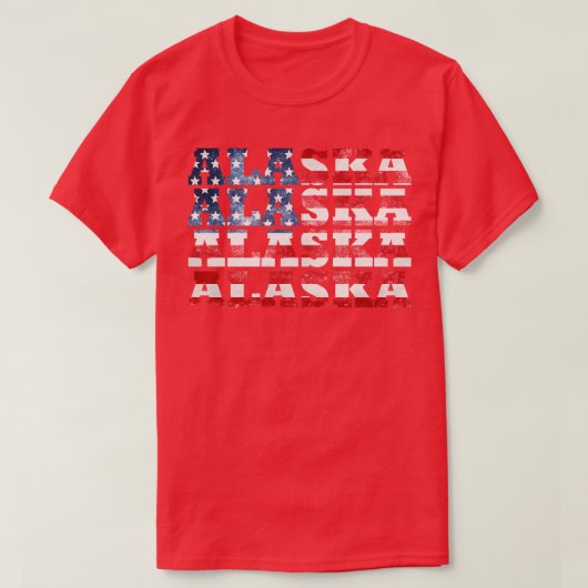 アラスカ州旗 Tシャツ (デザイン正面)