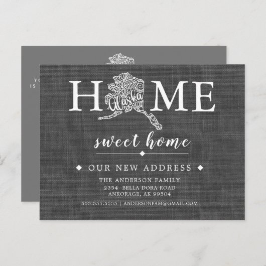 アラスカ州移動案内ポストカード 案内ポストカード (正面/裏面)