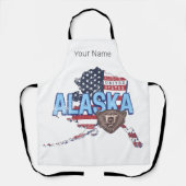 アラスカ州統一された州マップヴィンテージUSA エプロン (正面)