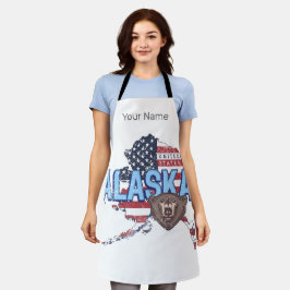 アラスカ州統一された州マップヴィンテージUSA エプロン