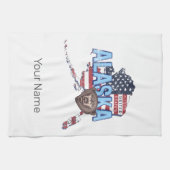 アラスカ州統一された州マップヴィンテージUSA キッチンタオル (横)