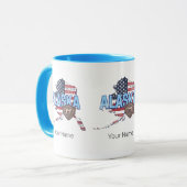 アラスカ州統一された州マップヴィンテージUSA マグカップ (正面左)