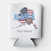 アラスカ州統一された州マップヴィンテージUSA 缶クーラー (正面)