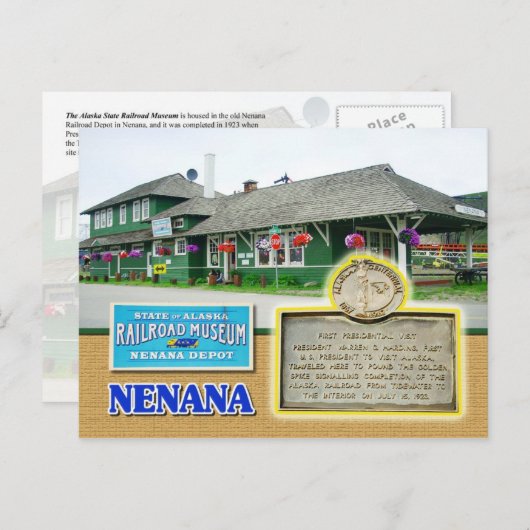 アラスカ州鉄道博物館,ネナナ,アラスカ ポストカード (正面/裏面)