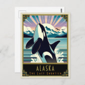 アラスカ州 |アールデコ ポストカード (正面/裏面)