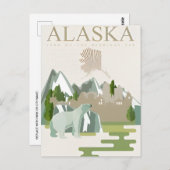 アラスカ州・オブ・アメリカへようこそ ポストカード (正面/裏面)