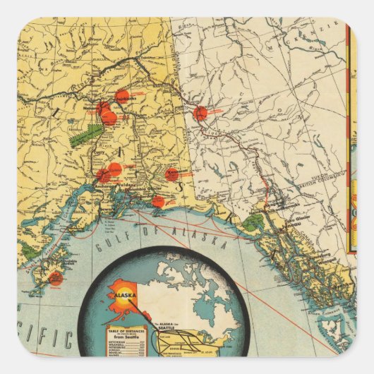 アラスカ州 スクエアシール (正面)