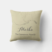 アラスカ州 現代地図 オーダーメイド ファミリー アウトドアクッション (裏面)