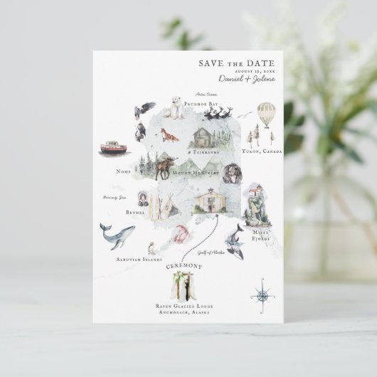 アラスカ州 |目的地の結婚式の日程マップ (スタンド正面)