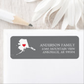 アラスカ州 |移動差出人住所ラベル ラベル (インサイチュ)