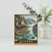 アラスカ州 | 超現実的な州はがき ポストカード (スタンド正面)