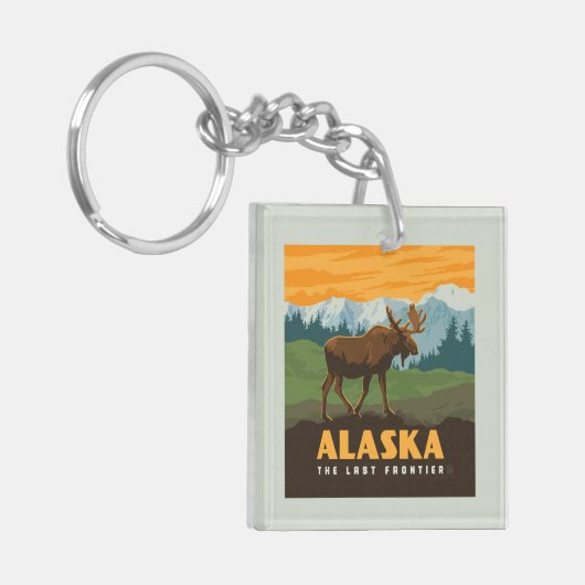 アラスカ州 | Frontier Moose キーホルダー (正面左)