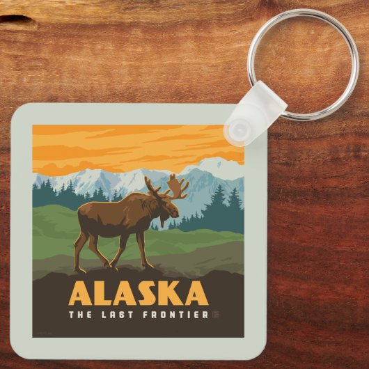 アラスカ州 | Frontier Moose キーホルダー (裏面)