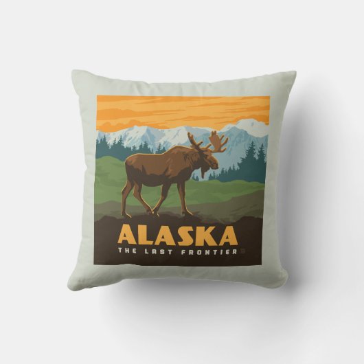 アラスカ州 | Frontier Moose クッション (裏面)