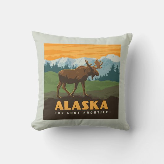 アラスカ州 | Frontier Moose クッション (正面)