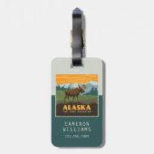 アラスカ州 | Frontier Moose ラゲッジタグ (裏面縦)