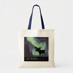アラスカ州 Northern Lightsムース トートバッグ