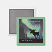 アラスカ州 | Northern Lightsムース マグネット (正面/裏面)