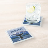 アラスカ州 | Whale Tale ガラスコースター (アングル)