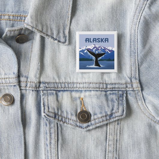 アラスカ州 | Whale Tale 缶バッジ (インサイチュ)