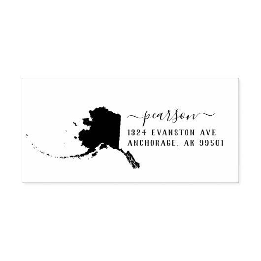 アラスカ差出人住所スタンプ自己インキング セルフインキングスタンプ (デザイン)