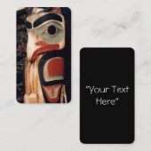 アラスカ彫刻された木製トーテムポール写真デザイン 名刺 (正面/裏面)