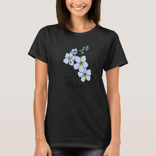 アラスカ忘れで花が咲かない Tシャツ (正面)