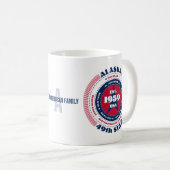 アラスカ愛国的な円形モノグラムマグカップ コーヒーマグカップ (正面右)