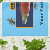 アラスカ戦闘漁師バッジ キッチンタオル (折り畳み)