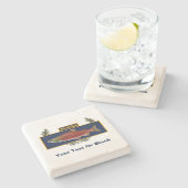 アラスカ戦闘漁師バッジ ストーンコースター (横)