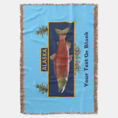 アラスカ戦闘漁師バッジ スローブランケット (正面縦)