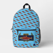 アラスカ戦闘漁師バッジ プリントバックパック (正面)