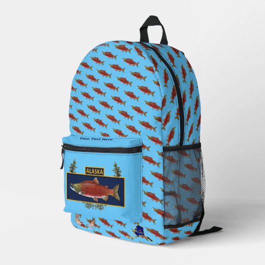 アラスカ戦闘漁師バッジ プリントバックパック (裏面右端)