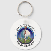 アラスカ旅行のロゴ キーホルダー (裏面)