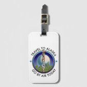 アラスカ旅行のロゴ ラゲッジタグ (正面縦)