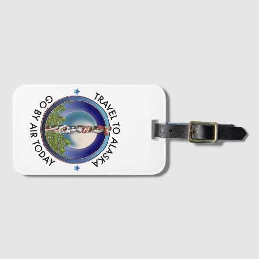 アラスカ旅行のロゴ ラゲッジタグ (正面横)