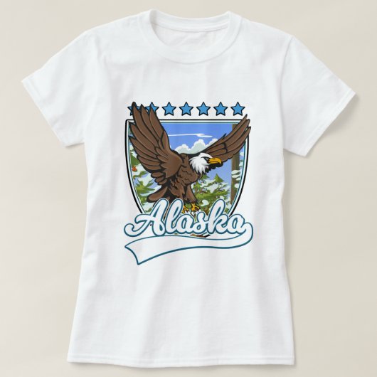 アラスカ旅行パッチ Tシャツ (デザイン正面)