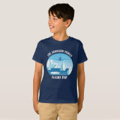 アラスカ旅行ブルーグレイシャー オーダーメイド キッズ Tシャツ (正面フル)