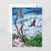 アラスカ旅行芸術はがき、アラスカを訪問！ ポストカード (正面/裏面)