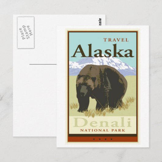 アラスカ旅行 ポストカード (正面/裏面)