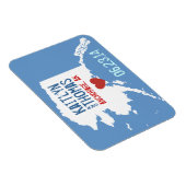 アラスカ日付の保存 – カスタマイズ可能な都市 マグネット (右側)