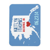 アラスカ日付の保存 – カスタマイズ可能な都市 マグネット (縦)