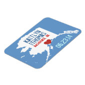 アラスカ日付の保存 – カスタマイズ可能な都市 マグネット (左側)