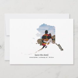 アラスカ日付写真カードの保存 セーブザデート