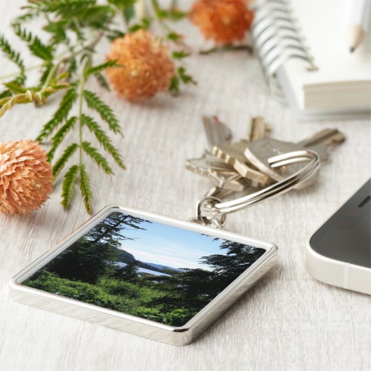 アラスカ景観美しいアラスカ写真 キーホルダー (側面)