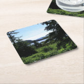 アラスカ景観美しいアラスカ写真 スクエアペーパーコースター (アングル)